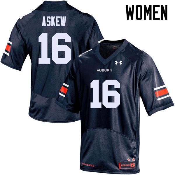 Women Auburn Tigers #16 Malcolm Askew College Football Jerseys Sale-Navy - Click Image to Close